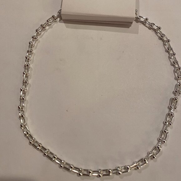 m a d e w e l l • u link silver chain necklace Chain Link Choker  NWT - Picture 1 of 1